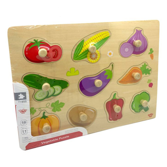 Puzzle din lemn în ramă Legume