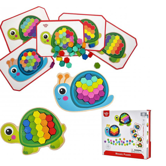 Puzzle Mozaic din lemn