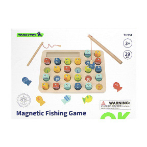 Jucărie din lemn Pescuitul magnetic cu alfabet