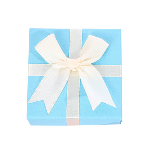 Коробка подарочная для украшений, 7x7x3.5 см, голубая