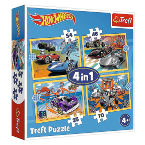 Puzzle 4 in 1 - Automobile Hot Wheels