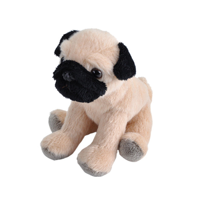 Jucărie de pluș PocketKins Mops, 13 cm
