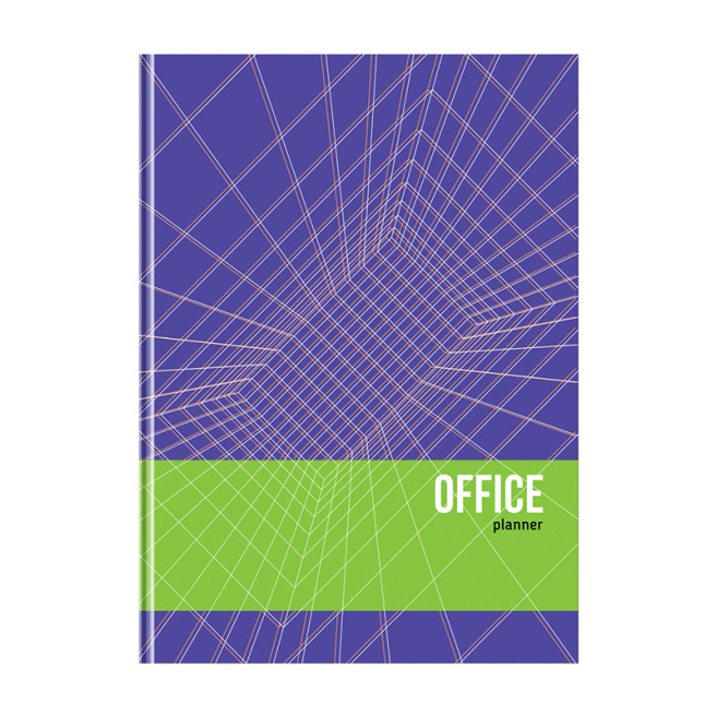 Тетрадь A4 клетка 160 листов, твердая обложка, Office planner