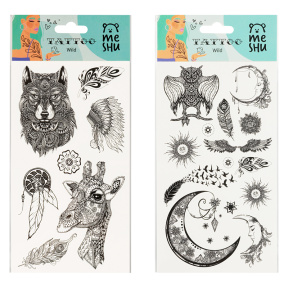 Set pentru tatuaje MESHU "Wild", 22x10 cm