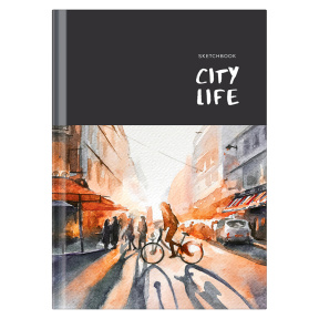 Sketchbook 100 foi А5 BG "City life", laminare lucioasă, 100 g/m2