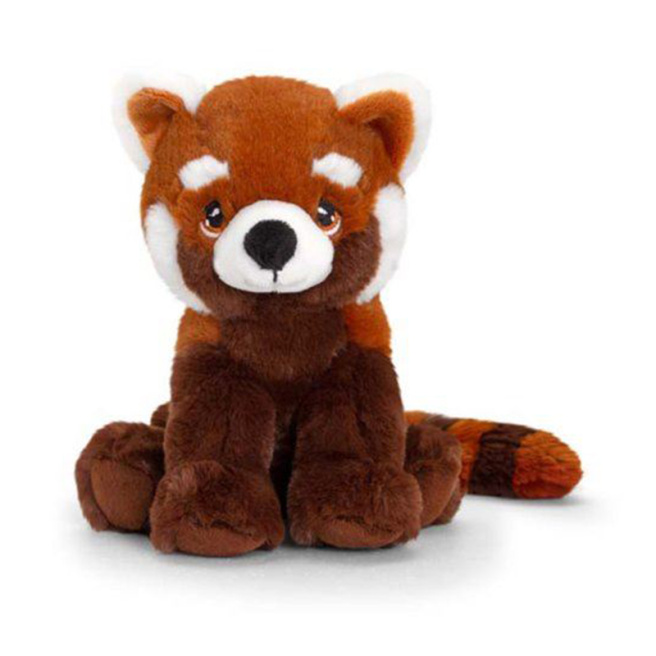 Jucărie moale Keeleco Panda roșie 18 cm