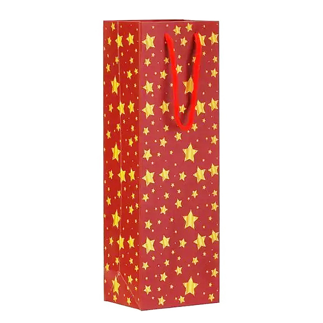 Пакет подарочный Bottle НГ, 12,7х33х11,3 (микс 12 шт.)