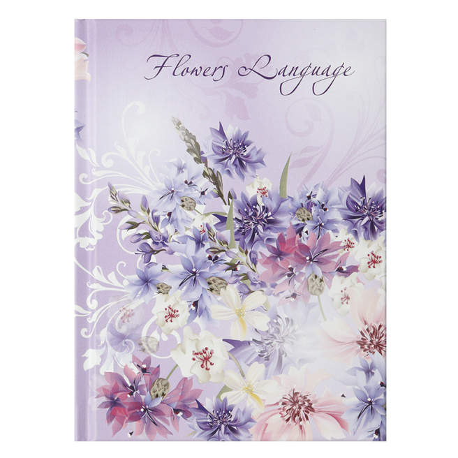 Записная книжка A6 клетка 64л. Buromax твердая обложка FLOWERS LANGUAGE