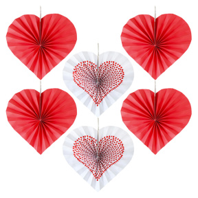 Set rozete decorative, Inimă, 6 buc.