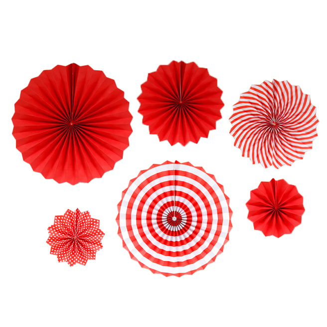 Set rozete decorative, Red mix 6 buc.