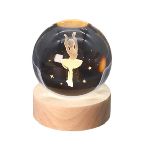 Glob LED decorativ, 9x7 cm, Balerină