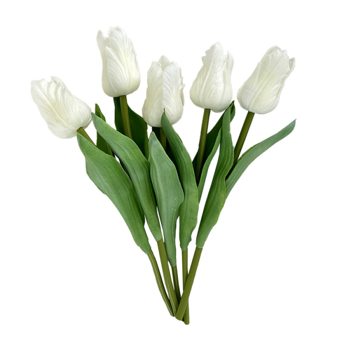 Floare pentru decor, Lalea, 33 cm, alb
