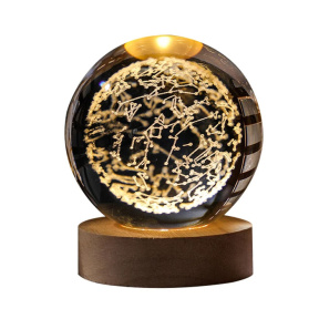 Glob LED decorativ, 9x7 cm, Hartă constelații