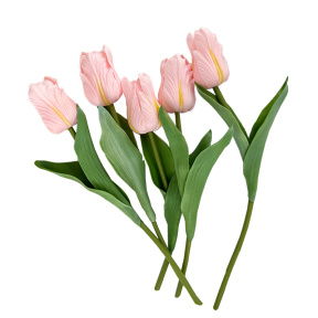 Floare pentru decor, Lalea, 33 cm, roz