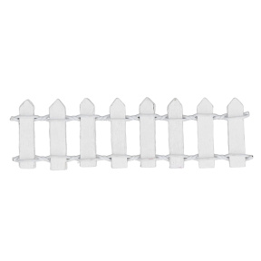 Set decor pentru creativitate, Gard lemn 10x3 cm, 10 buc, alb