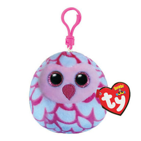Мягкая игрушка-брелок Squishy Beanies Сова Pinky 8,5 см