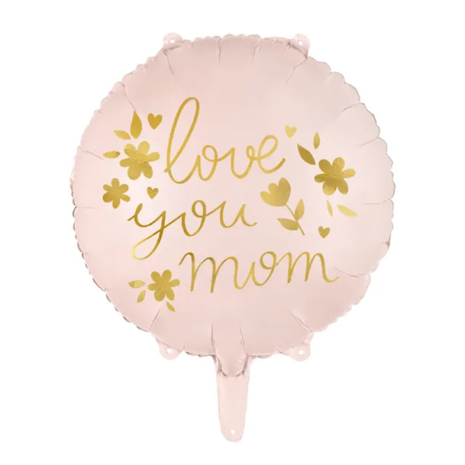 Balon din folie Inimă "Love you mom