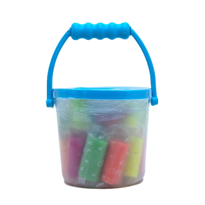 Plastilină în găletușă albastru deschis