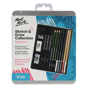 Set pentru desen Sketch & Draw, Dry Media, 17 un.