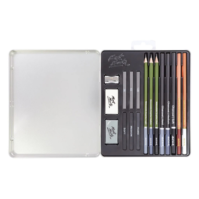 Set pentru desen Sketch & Draw, Dry Media, 17 un.