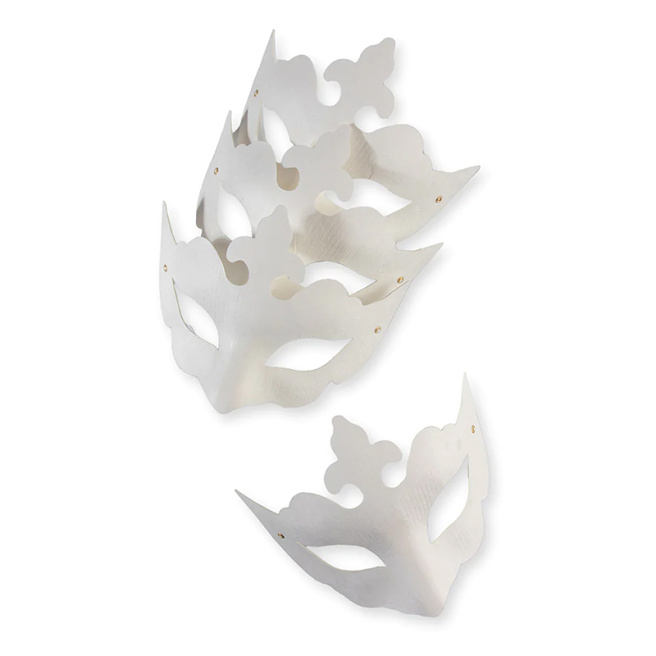 Set Măști din hârtie pentru decorare, Mascaradă, 4 bucăți Design 3