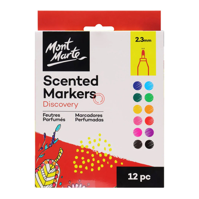 Set de markere cu miros Scented Markers, 12 bucăți