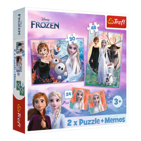 Puzzle- "2in1+memos" - Princesses in their land / Disney Frozen 2