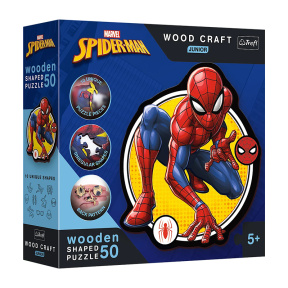 Puzzle- "50 Wood Craft Junior" - Spiderman Power / Disney Marvel Spiderman