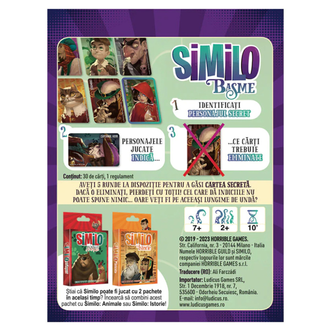 Настольная игра "Similo Basme - Identificati personajul secret"