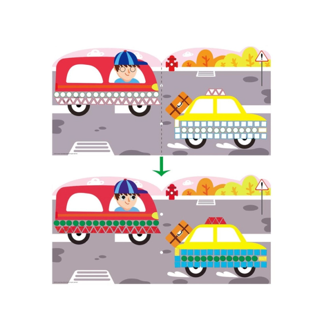 Set de aplicații Avenir mozaic pentru creativitate - Transport, 600 elemente