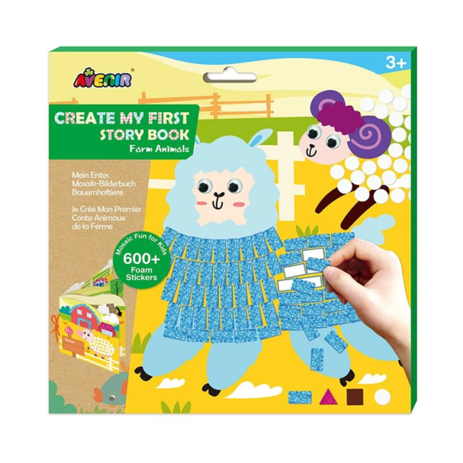 Set de aplicații Avenir mozaic pentru creativitate - „Animale de fermă”, 600 elemente