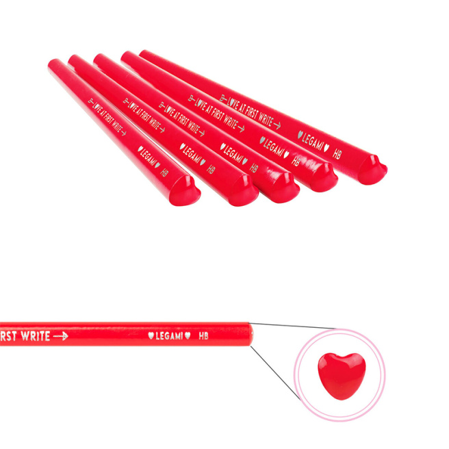 Creion formă de inimă Legami "LOVE AT FIRST WRITE"