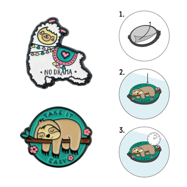 Set stickere metalice p/u telefon Legami LLAMA + Legami SLOTH