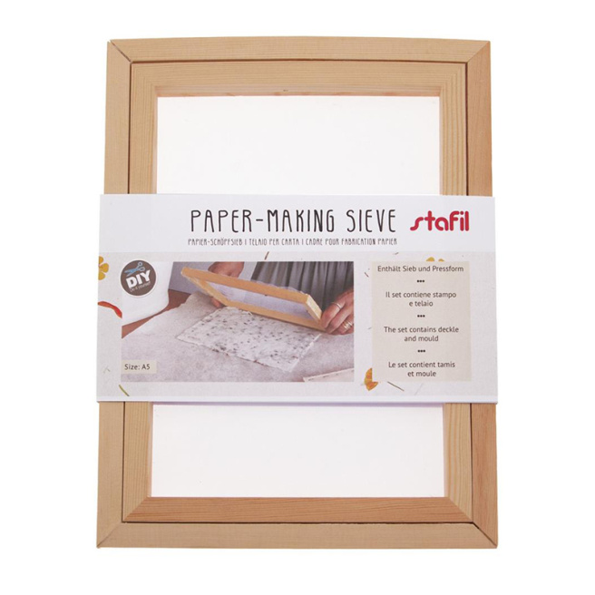 Sită de fabricare a hârtiei lucrate manual A5