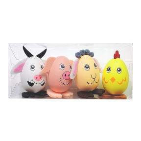 Set figurine animale de Paște. Văcuță, pui, purceluș