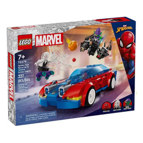 Constructor LEGO Marvel Mașina de curse Spider-Man și Spiridușul verde al lui Venom