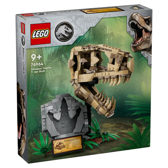 Constructor LEGO Jurassic World Fosile de dinozaur: craniul de Tyrannosaurus Rex