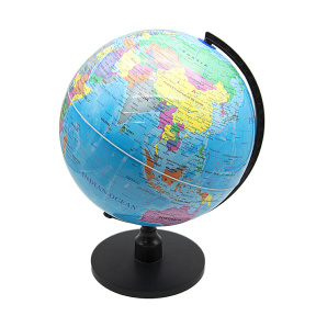Glob cu hartă politică a lumii, d=32 cm cu iluminare, (PVC+USB) albastru