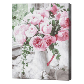 Букет у окна, 30x40 см, картина по номерам