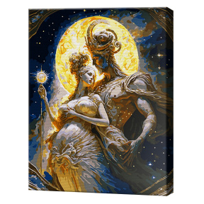 Venus și Jupiter, 40x50cm, pictură pe numere