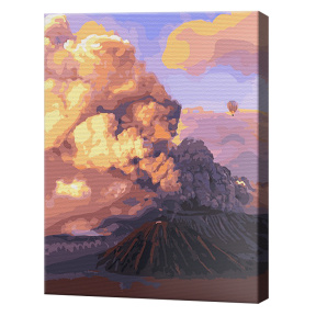 Облака над вулканом, 40x50 см, картина по номерам