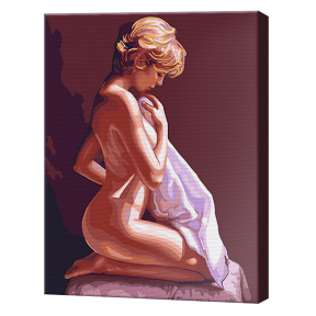 Blondă dezgolită, 40x50cm, pictură pe numere