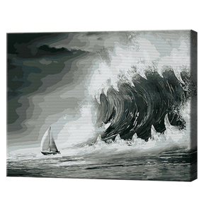 Valul periculos, 40x50cm, pictură pe numere