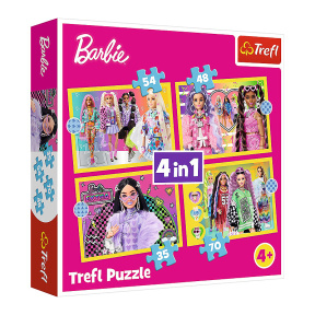 Пазлы "4в1"- Happy world of Barbie / Mattel, Barbie