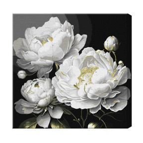 Frumusețea ireprosabilă cu vopsele metalic, 40x40cm, pictură pe numere