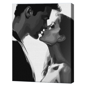 Нежный поцелуй, 40х50см, картина по номерам