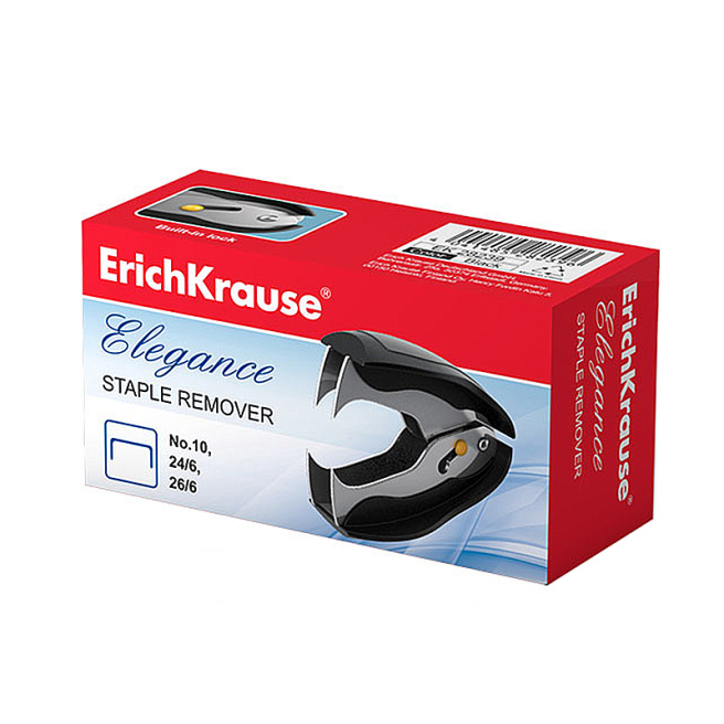 Антистеплер с фиксатором ErichKrause ELEGANCE черный