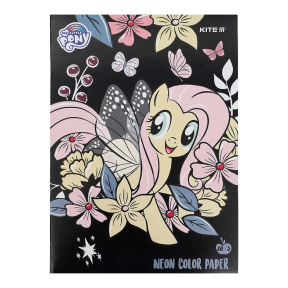 Set hârtie colorată KITE Neon (10 foi, 5 culori), My Little Pony