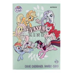 Set carton colorat KITE A4 10 foi (ambele părți), 210 gr/m2, My Little Pony