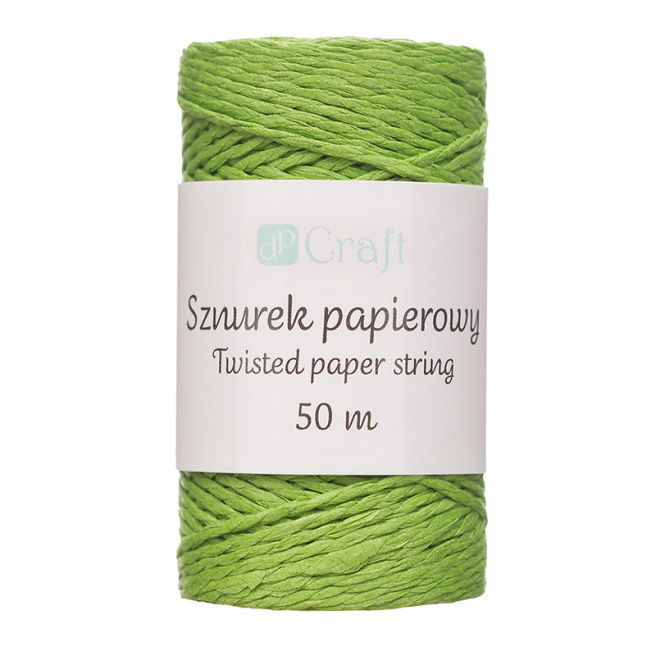 Funie de hârtie, verde, 50 m
